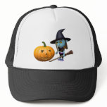 3d Witch Pumpkin Trucker Hat