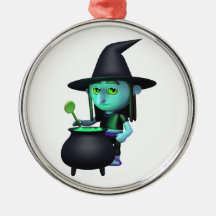 3d Witches Cauldron (Any Color U Like!) Ornament