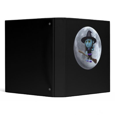 3d Witches moon 3 Ring Binders by spookz