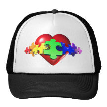 3DHeartPuzzle Mesh Hats