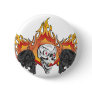 3flaming skulls copy pinback buttons