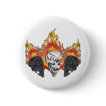 3flaming skulls copy pinback button