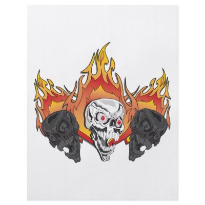 3flaming skulls copy custom flyer by snomotease