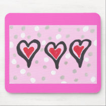 3hearts mouse pad mousepads