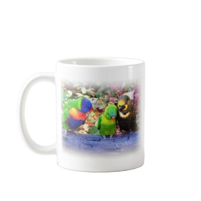 3Lorikeets_0987 Coffee Mug by MobyD46