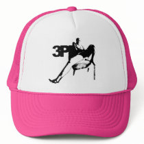 3P-Silohette Pink Cap hats by trespeso 3P-Silohette Pink Cap hats