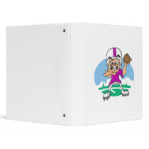 3Purple Football Player Binder