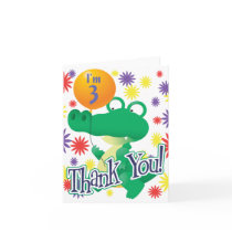 3rd Birthday Alligator Card