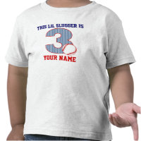 3rd Birthday Baseball Personalized T-shirt