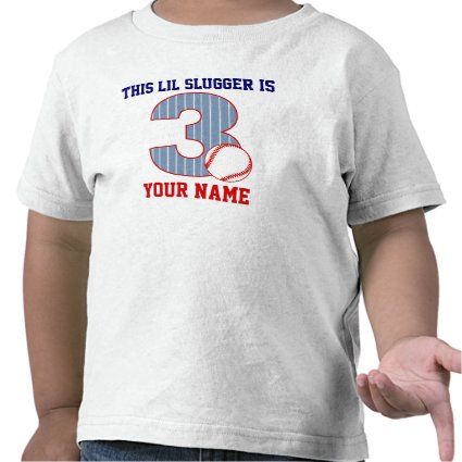 3rd Birthday Baseball Personalized T-shirt