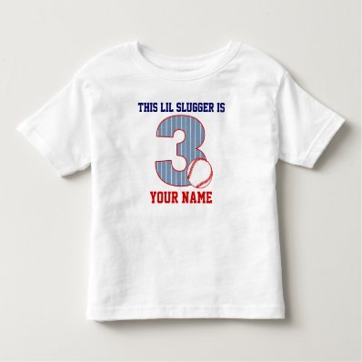 3rd Birthday Baseball Personalized T-shirt