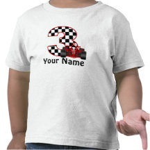 3rd Birthday Boy Personalized Race Car Shirt