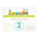 3rd Birthday (Boy) Train Invitation