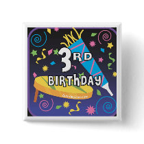 3rd Birthday Buttons