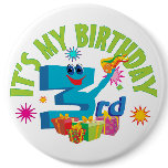 3rd Birthday Buttons