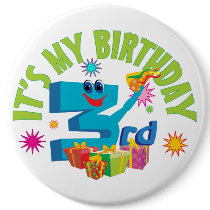 3rd Birthday Buttons