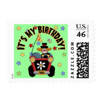 3rd  Birthday Clown Postage Stamp