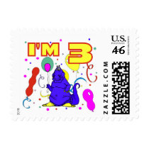 3rd Birthday Dinosaur Birthday Stamps