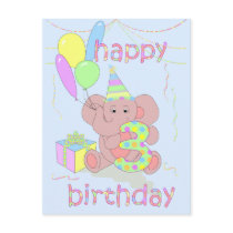 3rd Birthday Elephant Card for Boys postcards