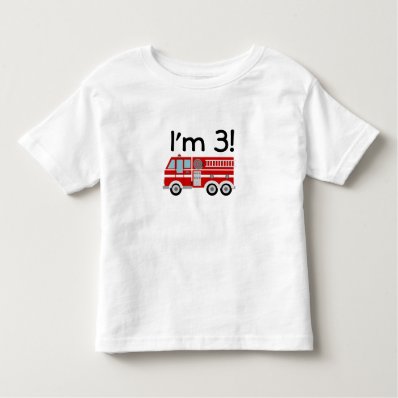 3rd Birthday Fire Engine Shirt