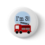 3rd Birthday Firetruck Buttons