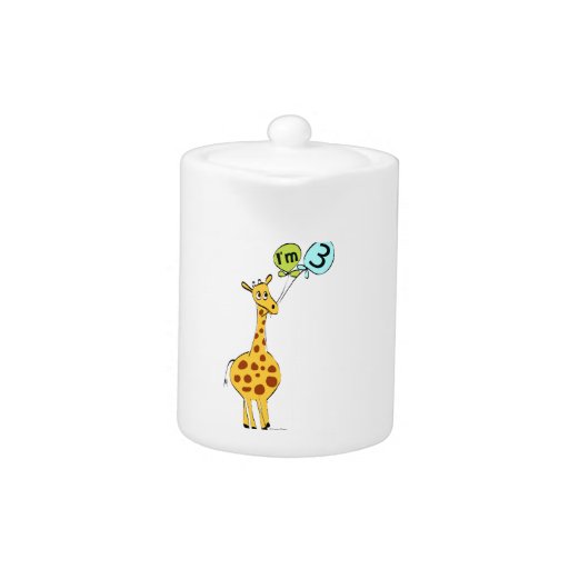 3rd Birthday Giraffe and Balloons