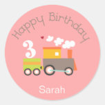3rd Birthday (Girl) Cupcake Toppers/Stickers