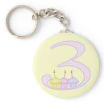 3rd Birthday Keychain