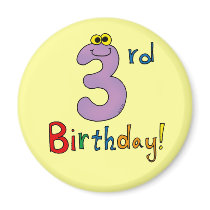 3rd Birthday! Fridge Magnets