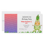 3rd birthday party invitations ( dragon costume ) photo card template