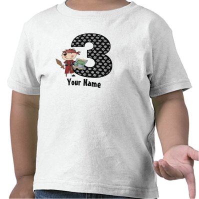 3rd Birthday Pirate Personalized Shirt