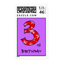 3rd birthday postage stamps