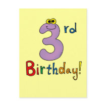 3rd Birthday! Postcard