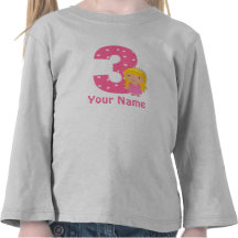 3rd Birthday Princess Personalized T-shirt