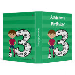 3rd Birthday Red and Blue Soccer Goal Binder
