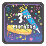 3rd Birthday Square Sticker