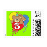 3rd Birthday Teddy Bear (2) Postage Stamps