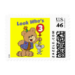 3rd Birthday Teddy Bear Postage Stamp