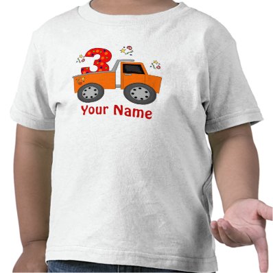 3rd Birthday Truck Personalized T-shirt