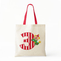 3rd Birthday Waving Circus Clown Bag