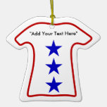 3rd Blue Star Mom (Add Your Own Text) Ornament
