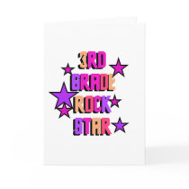3rd Grade Rock Star Tshirts and Gifts Cards