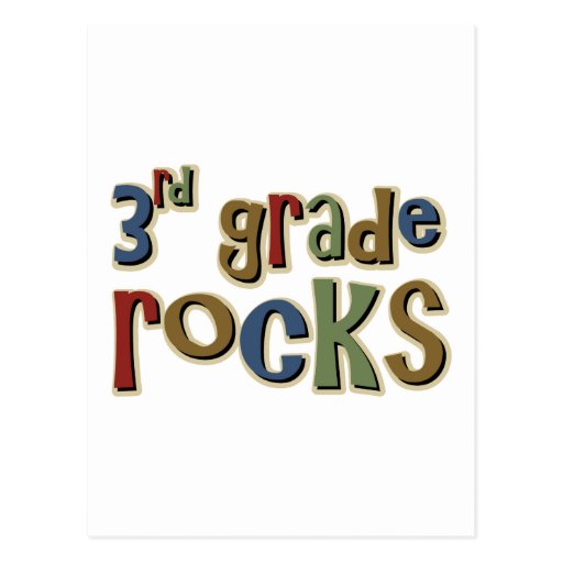 3rd Grade Rocks Third Postcard Zazzle