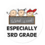 3rd Grade School is Cool Round Sticker