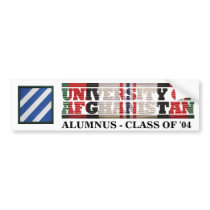 3rd Infantry Division U of Afghanistan Sticker Bumper Stickers