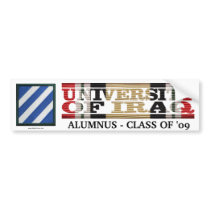 3rd Infantry Division U of Iraq Alumnus Sticker Bumper Sticker