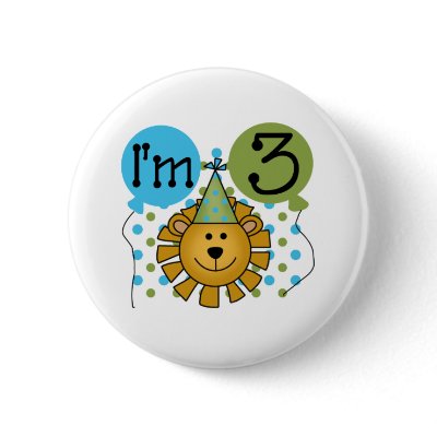 3rd Lion Birthday Pin by kids_birthdays