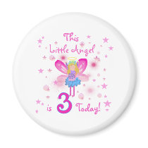 3rd Little Angel Birthday magnets by kids_birthdays 3rd Little Angel Birthday magnets
