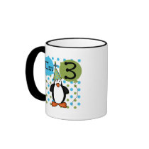 3rd Penguin Birthday Tshirts and Gifts Mugs