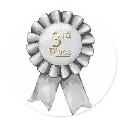 3rd Place Ribbon Stickers by ImagineThatDesign